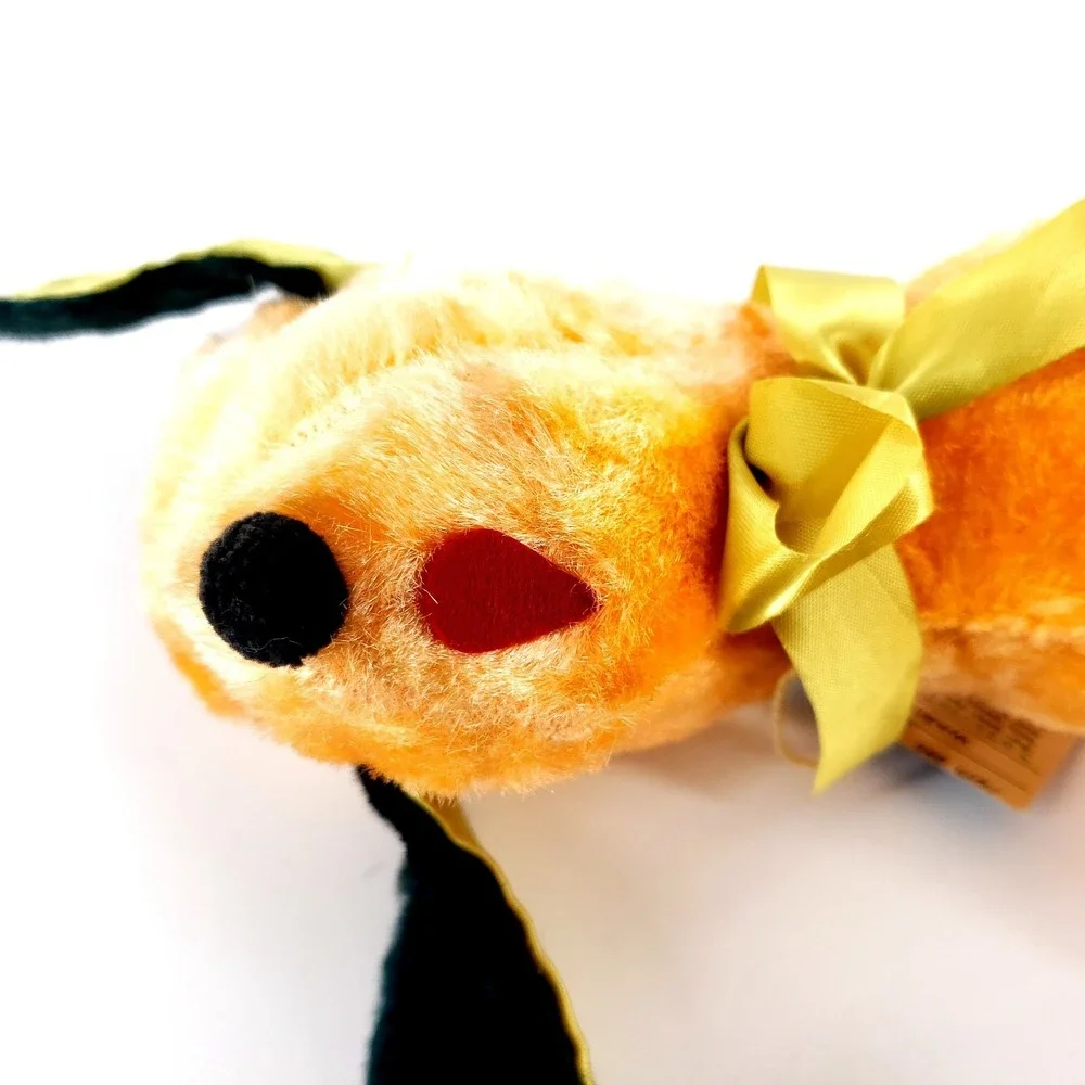 Vintage My-Toy Plush Pals Orange Dog Puppy Plush Toy w/ Tag